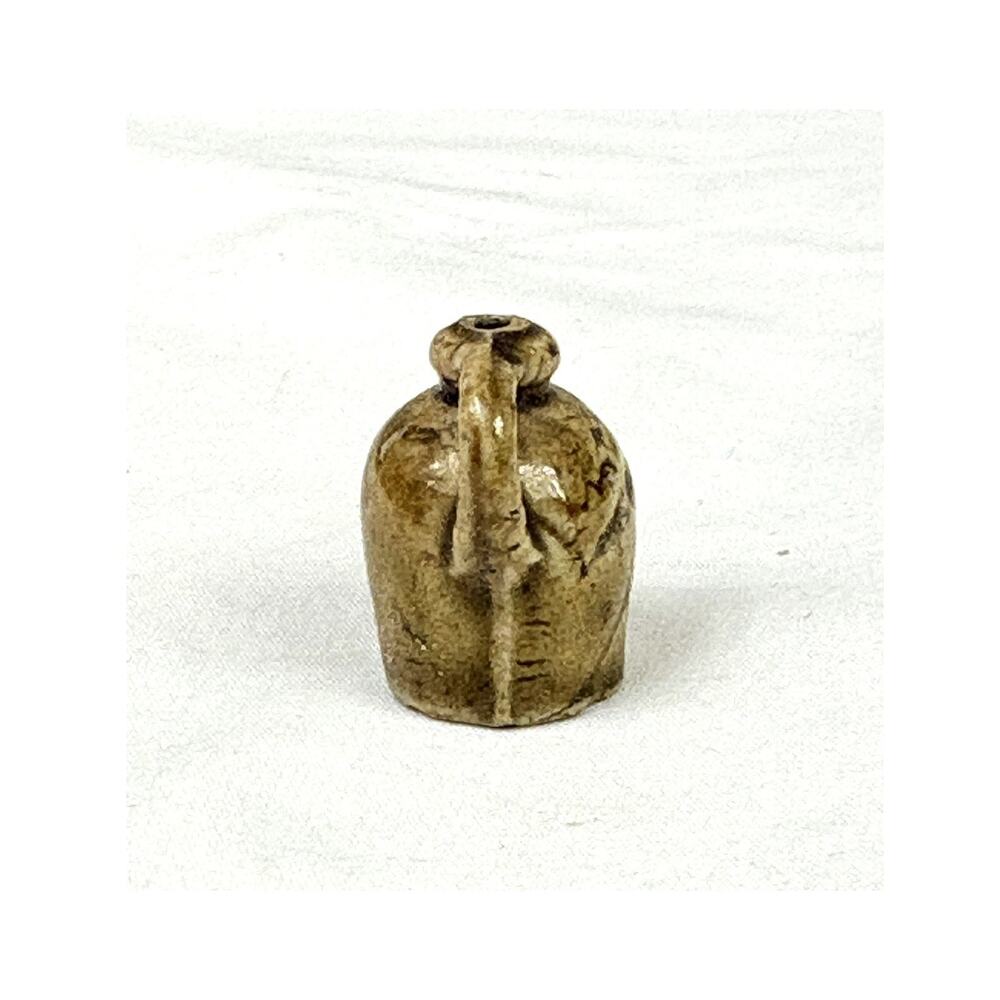Antique Vtg Miniature 3/4” Stoneware Crock Jug Charm Alkaline Glaze - Picture 2 of 7